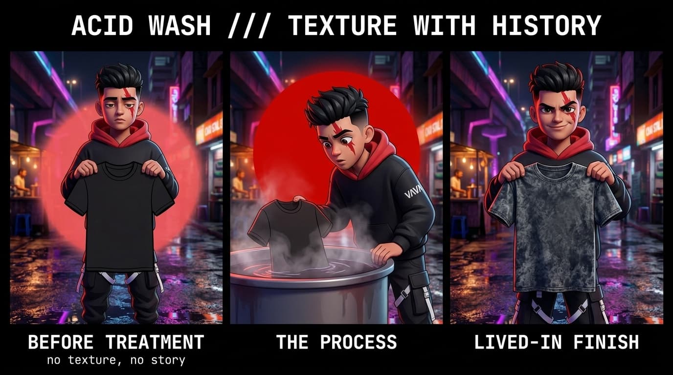Deconstructing Vintage Textures: How Acid-Wash and Garment-Dye Elevate Heavy Tees