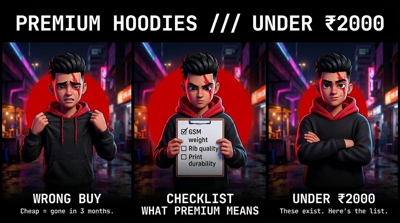 Best Premium Hoodies Under 2000 Rupees in India — A 2026 Comparison