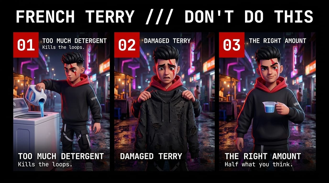 5 Common Detergent Mistakes That Ruin Heavyweight French Terry Hoodies