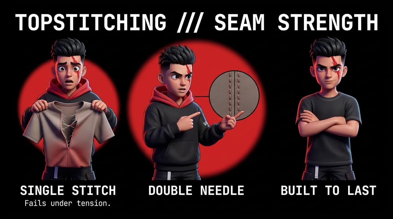 Double-Needle Topstitching vs Overlock: Seam Strength in Heavy Cotton