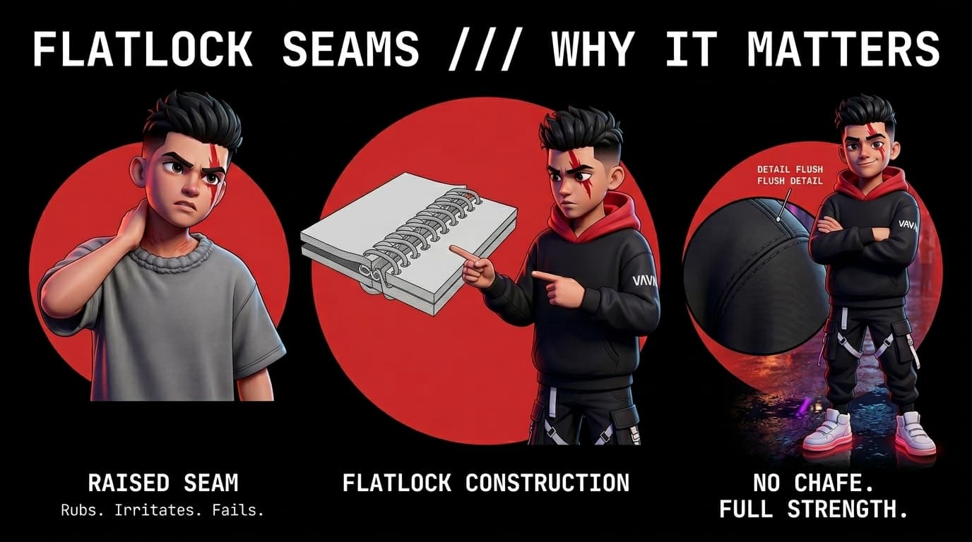 Flatlock Seams vs Overlock: Comfort and Durability in Heavy Cotton