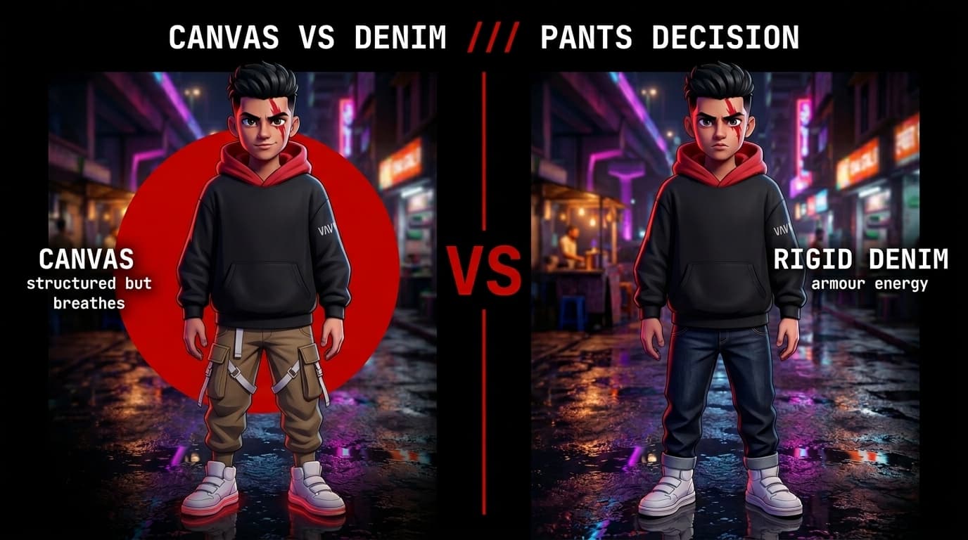 Heavyweight Cotton Canvas vs. Rigid Denim: The Streetwear Bottoms Showdown