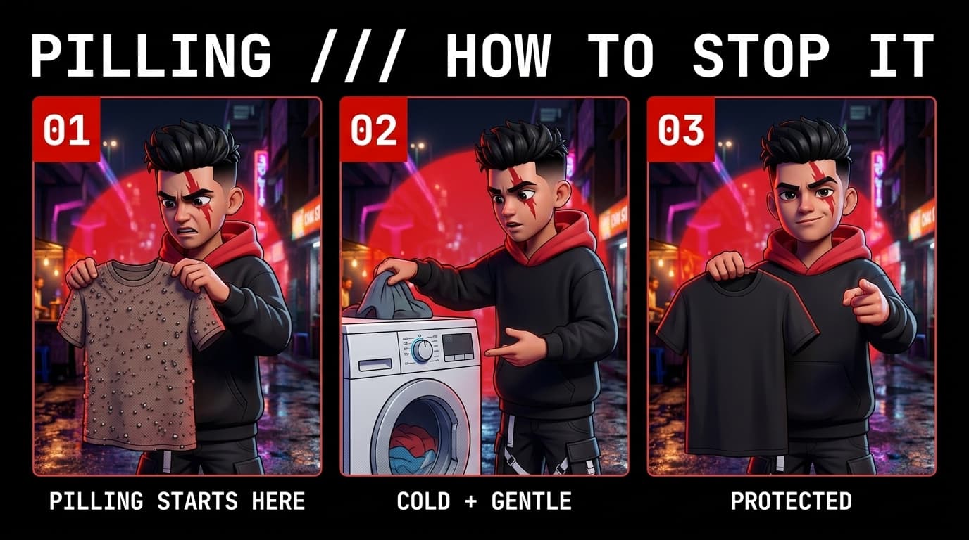 How to Prevent Pilling on Combed Cotton Streetwear — Long-Term Fabric Care