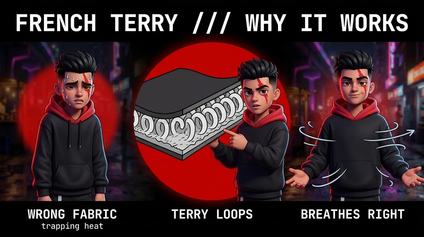 The Science of French Terry Loops — Why Premium Hoodies Keep You Cool Inside