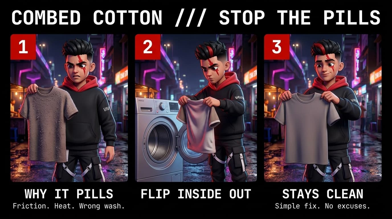 4 Essential Steps to Stop Combed Cotton T-Shirts from Pilling