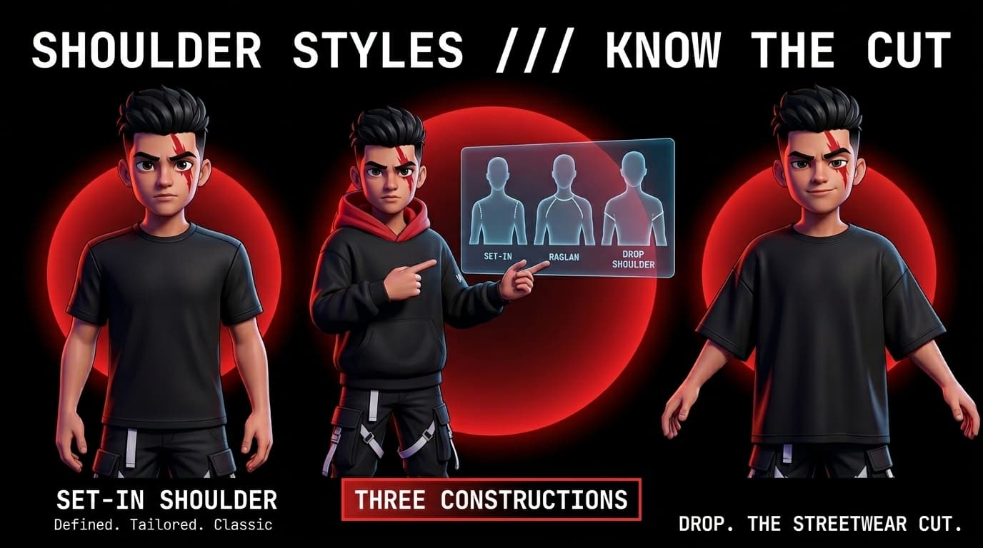 Set-In vs Raglan vs Drop-Shoulder: Deciding the Right Streetwear Silhouette Cut
