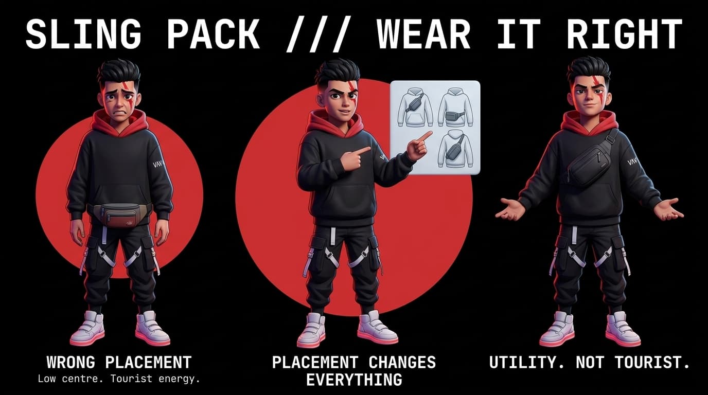 Styling Utility Sling-Packs and Waist-Bags: Securing the Torso Layout