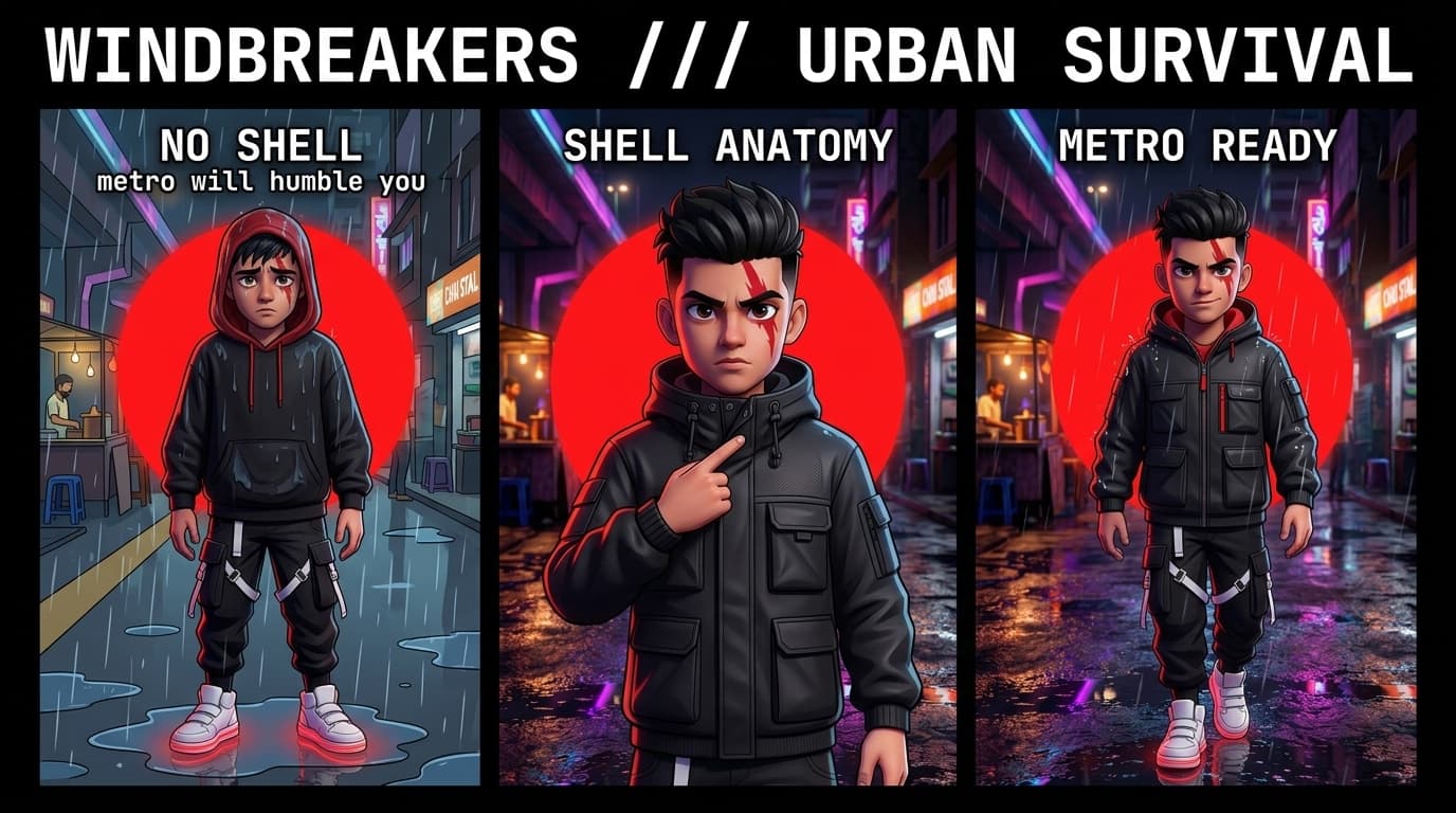 Technical Windbreakers and Shells: Surviving Indian Metros in Style