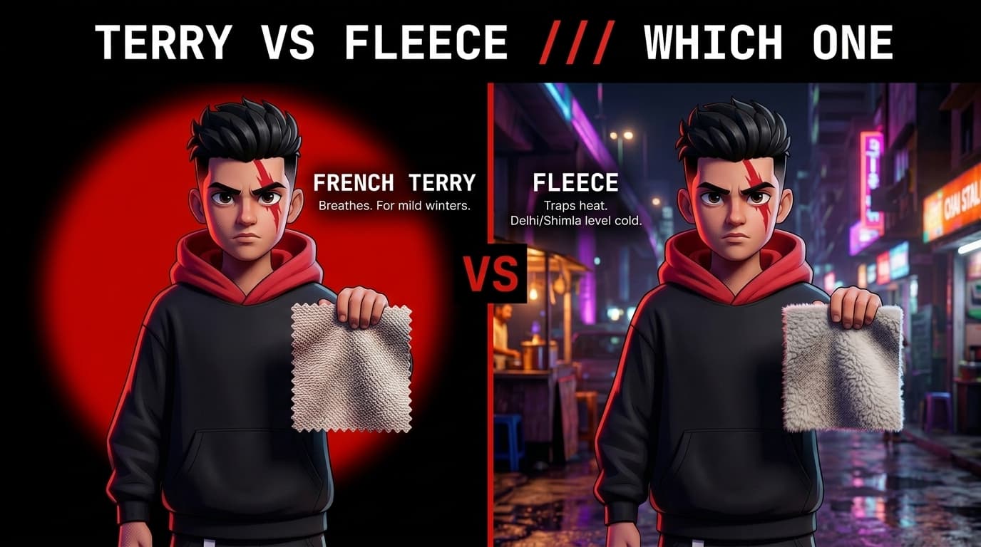 French Terry vs. Fleece Hoodies: Which is Better for Indian Winters?