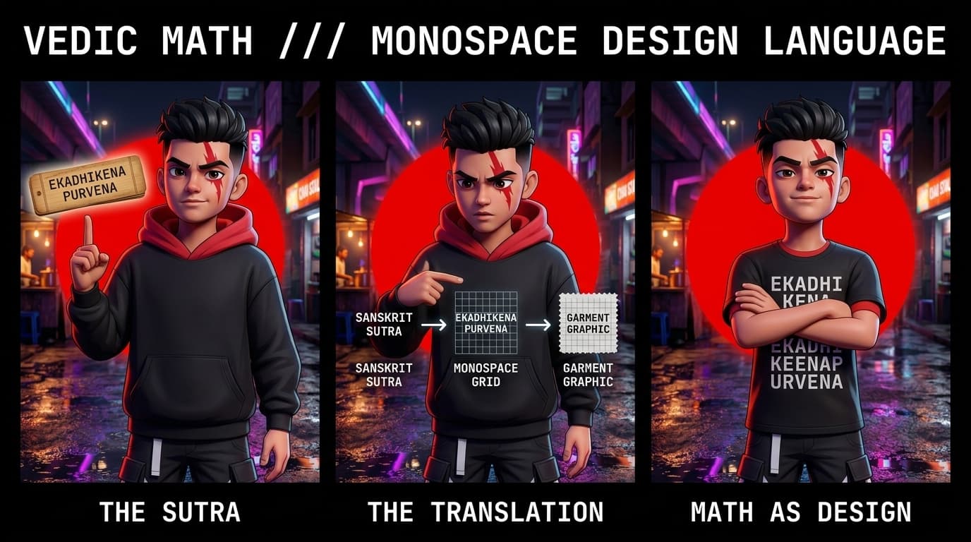 Why Vedic Math Sutras Are the Ultimate Monospace Graphics — Design Philosophy