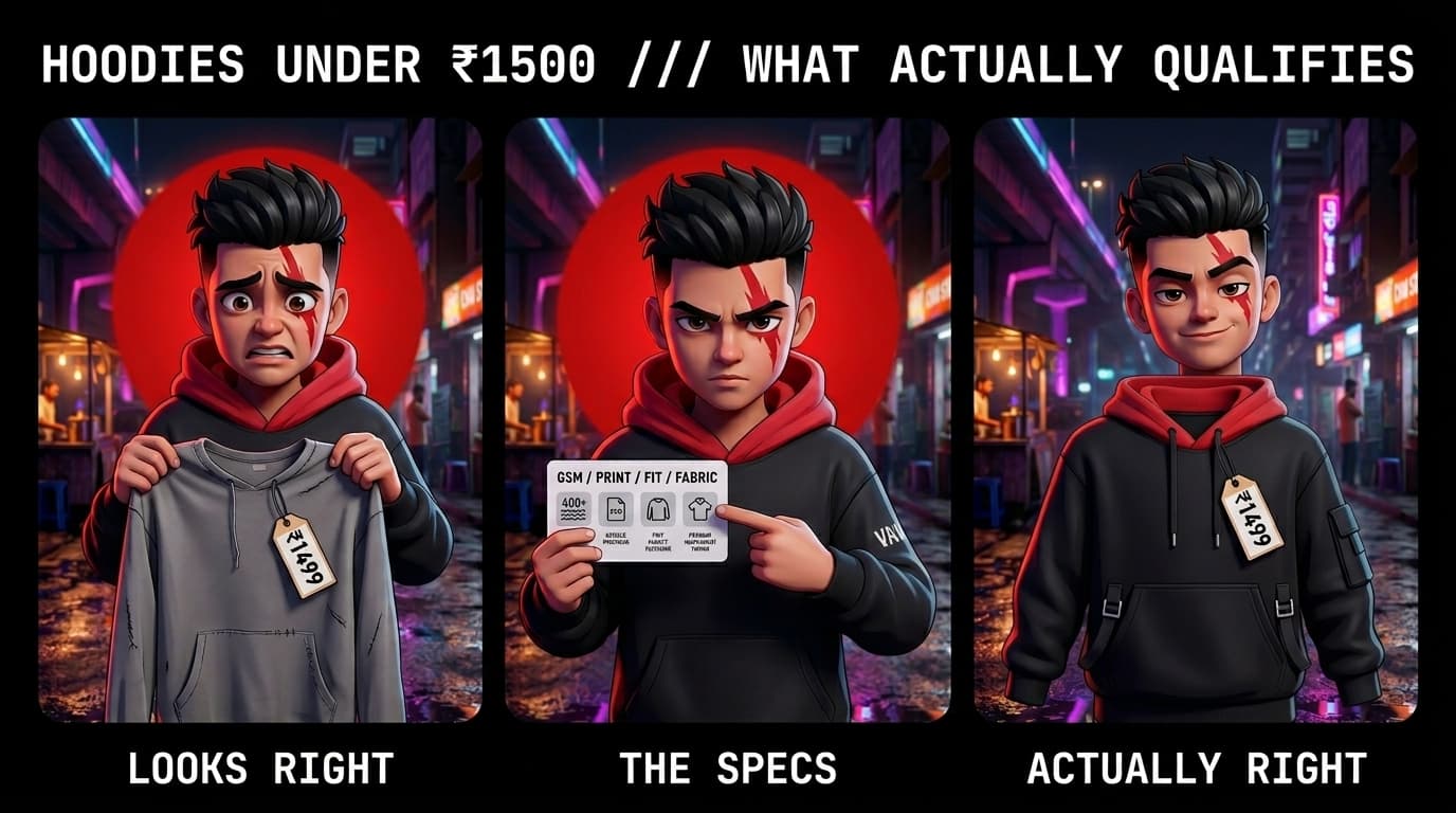 Best Hoodies Under ₹1500 in India 2026 — What to Actually Look For