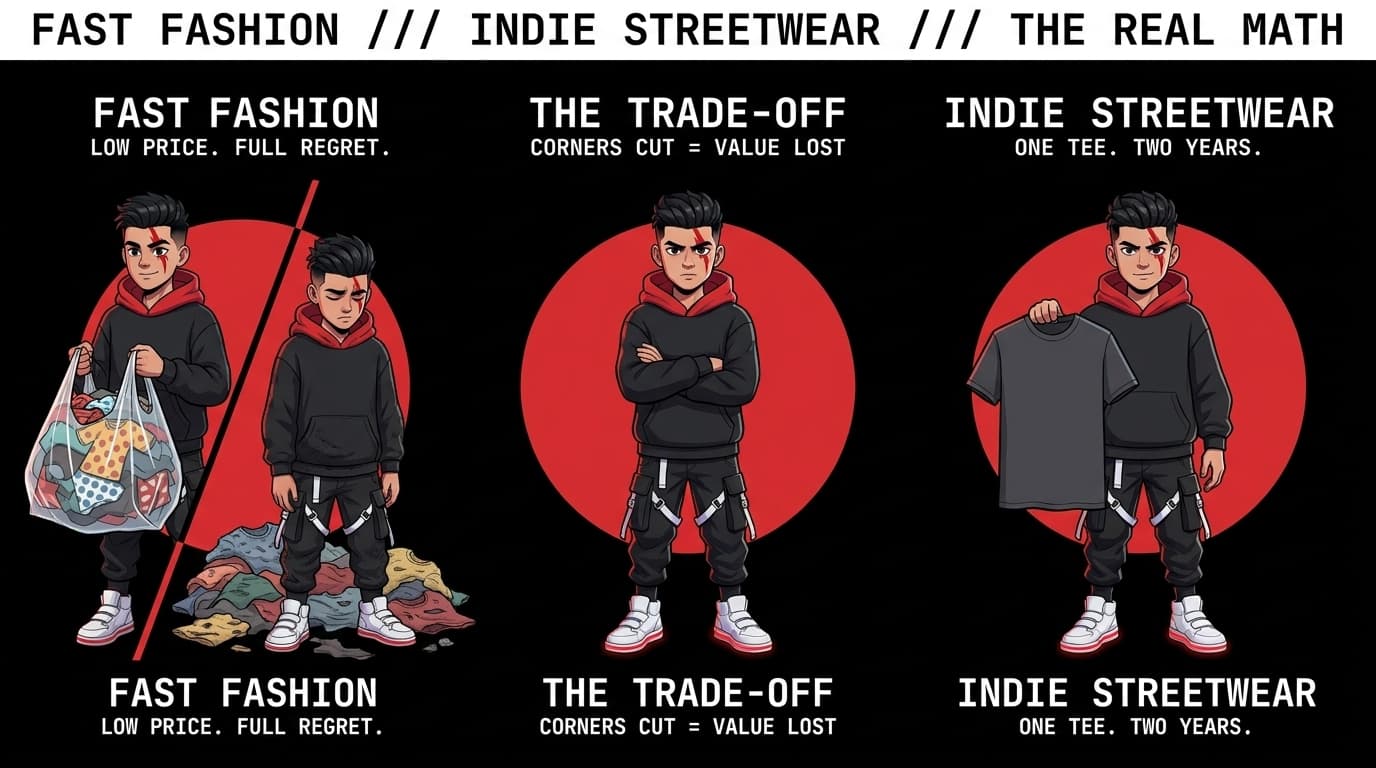 Fast Fashion vs Indie Streetwear Brands in India: The Real Trade-Off