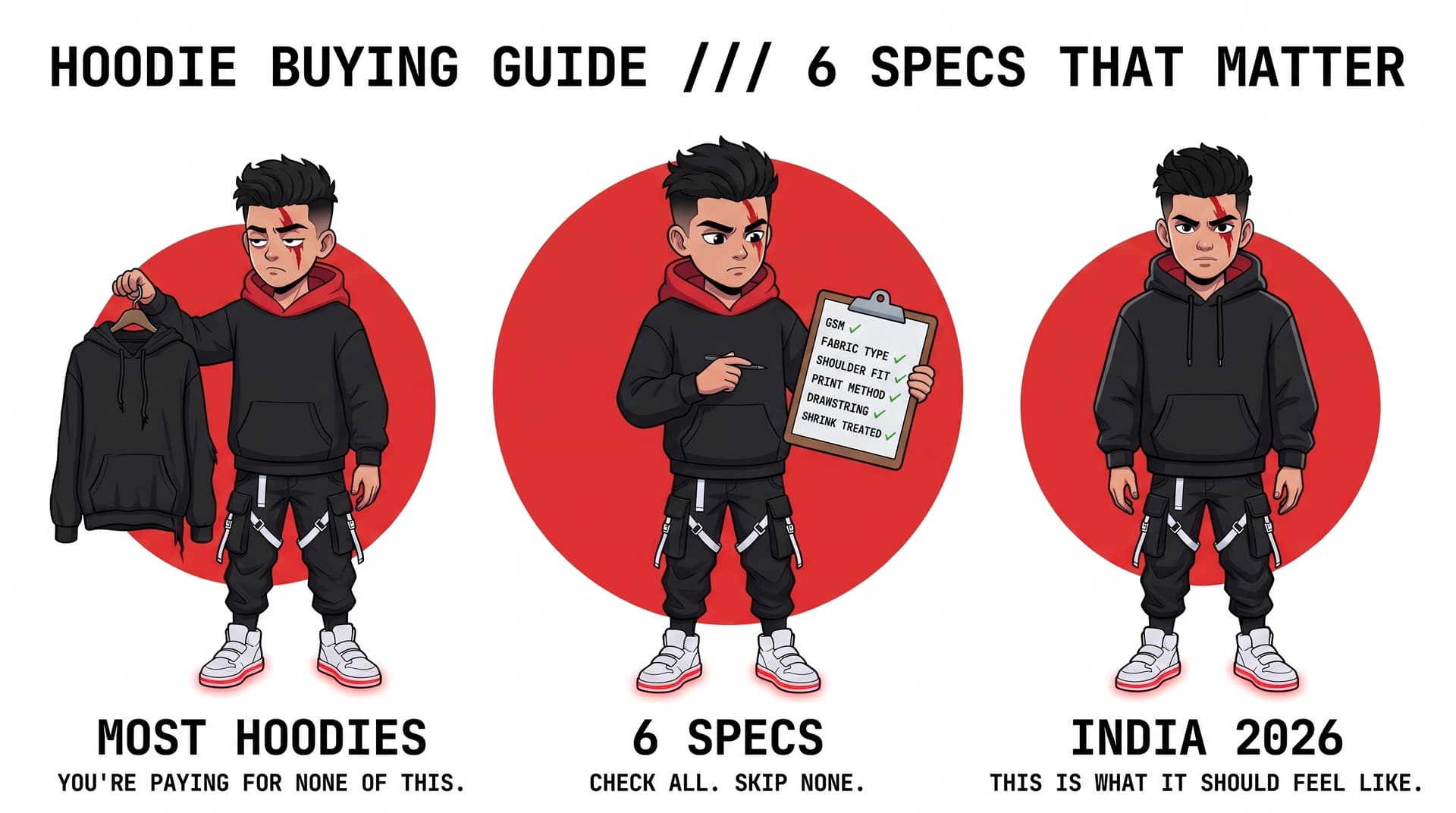 Hoodie Buying Guide India 2026: 6 Specs That Actually Matter