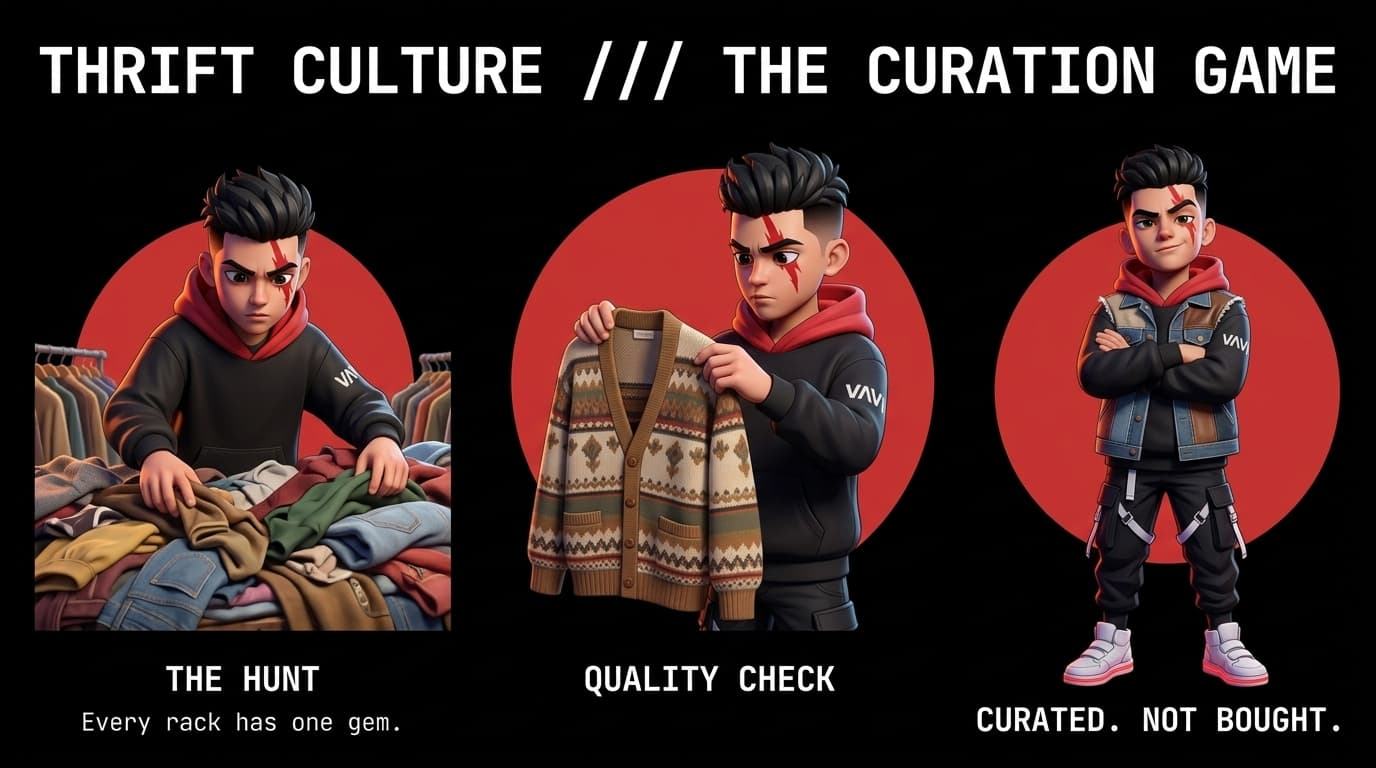 The Indian Thrifting Subculture: Styling Vintage Finds with Premium Heavyweight Apparel