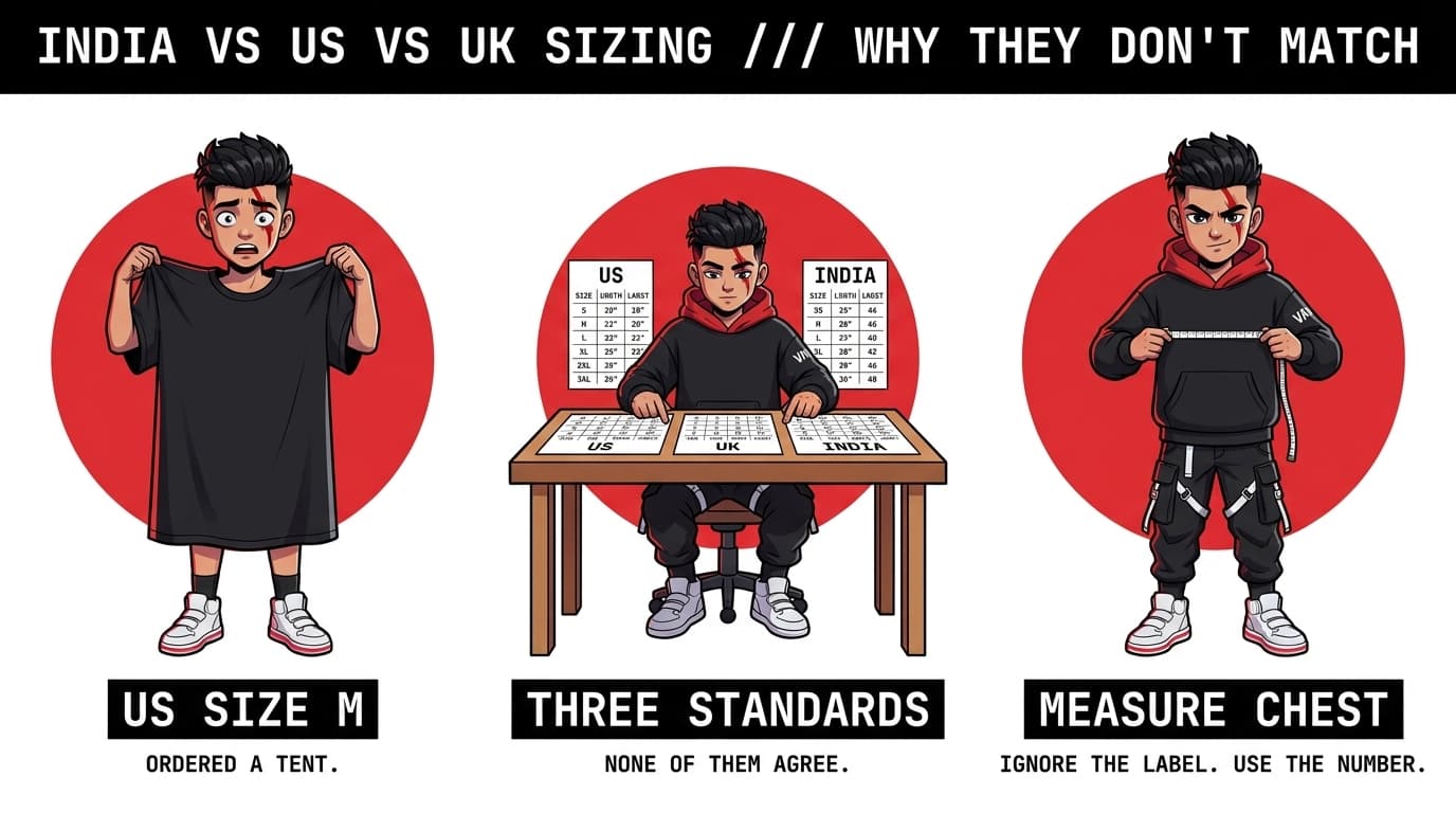 Why Indian T-Shirt Sizes Are Different From US and UK Sizes