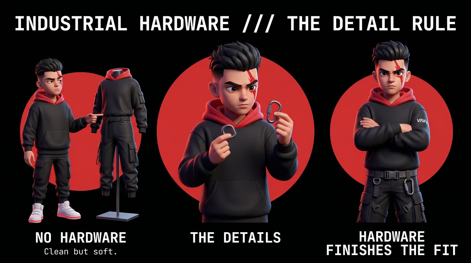 Industrial Hardware Accents: Styling D-Rings, Carabiners, and Key-Clips in Streetwear