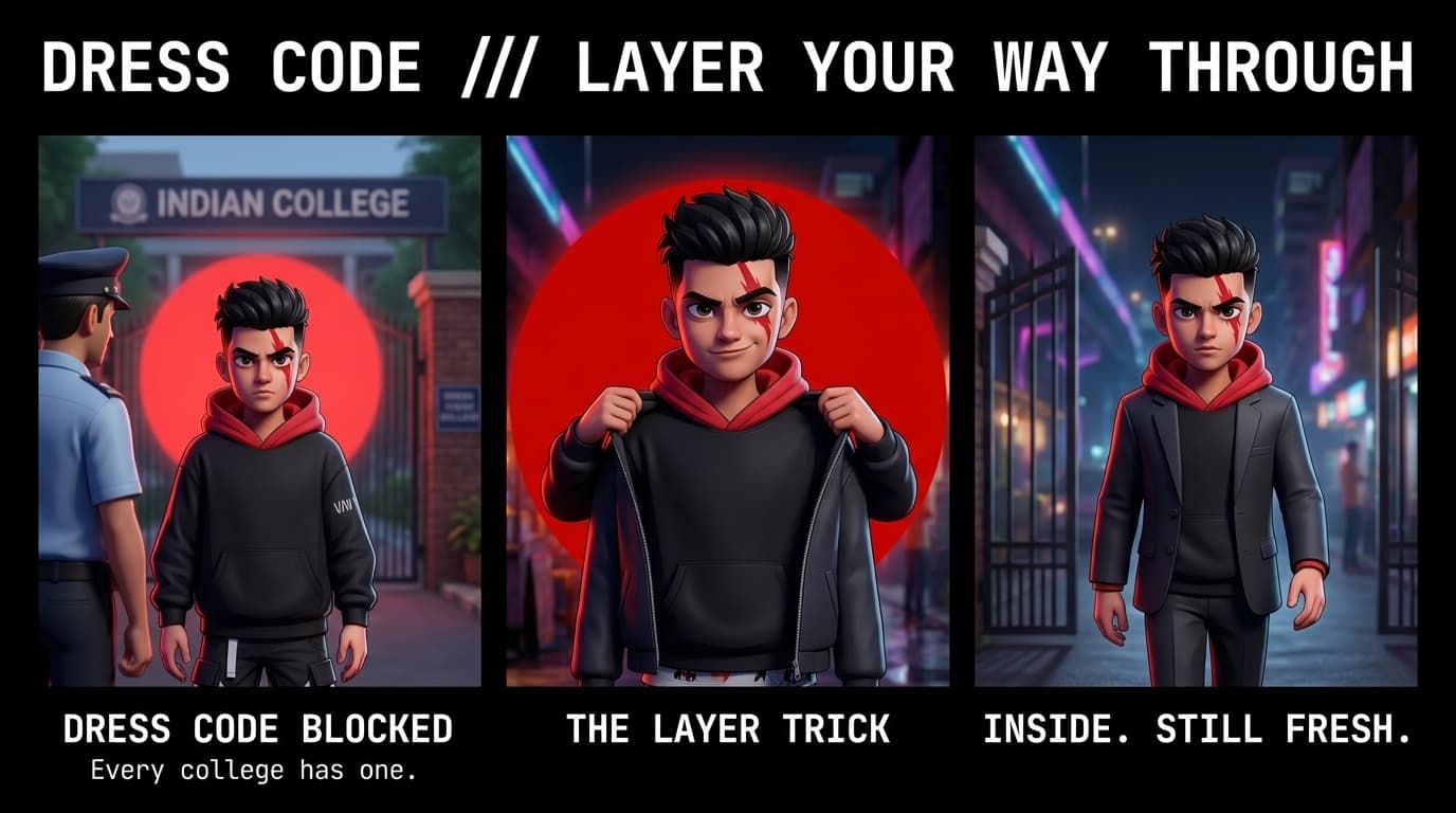 7 Layering Tricks to Bypass College Dress Codes with Oversized Streetwear