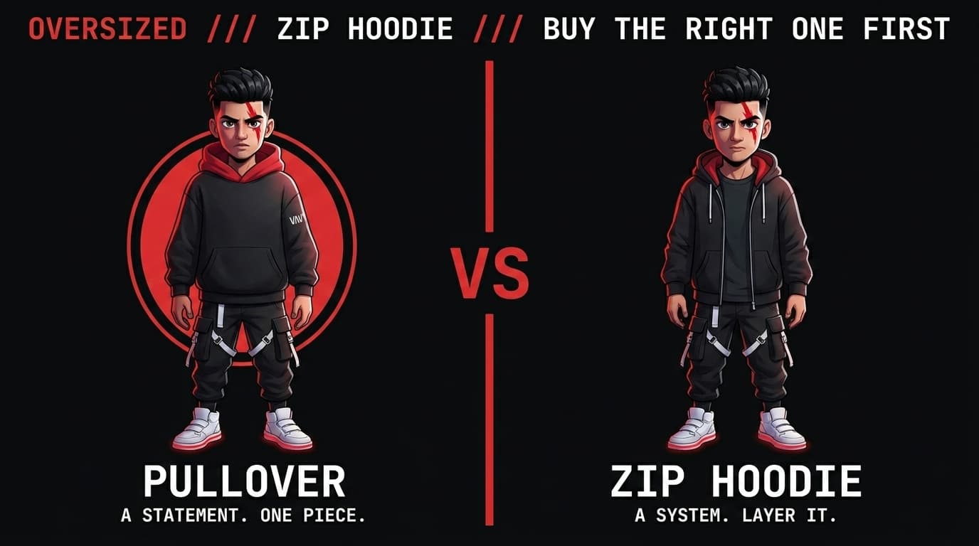 Oversized Hoodie vs Zip Hoodie: Which One Should You Actually Buy?