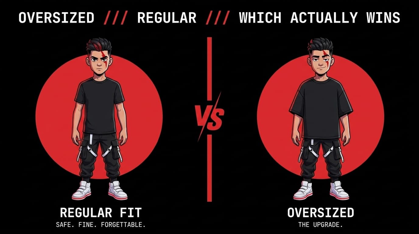Oversized Tee vs Regular Fit: Which One Actually Looks Better on You