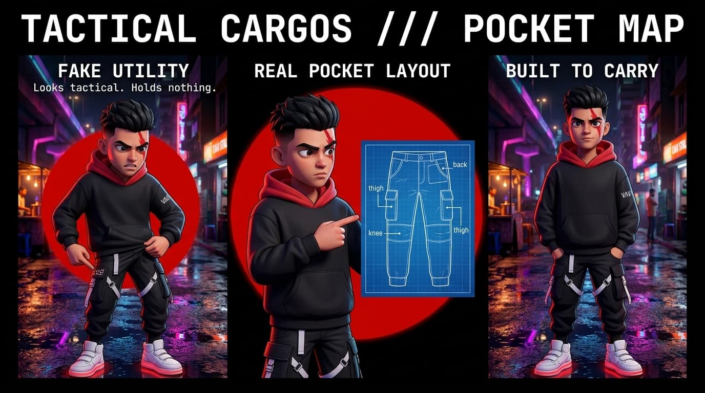 4 Pocket Layout Guidelines for Brutalist Tactical Cargos