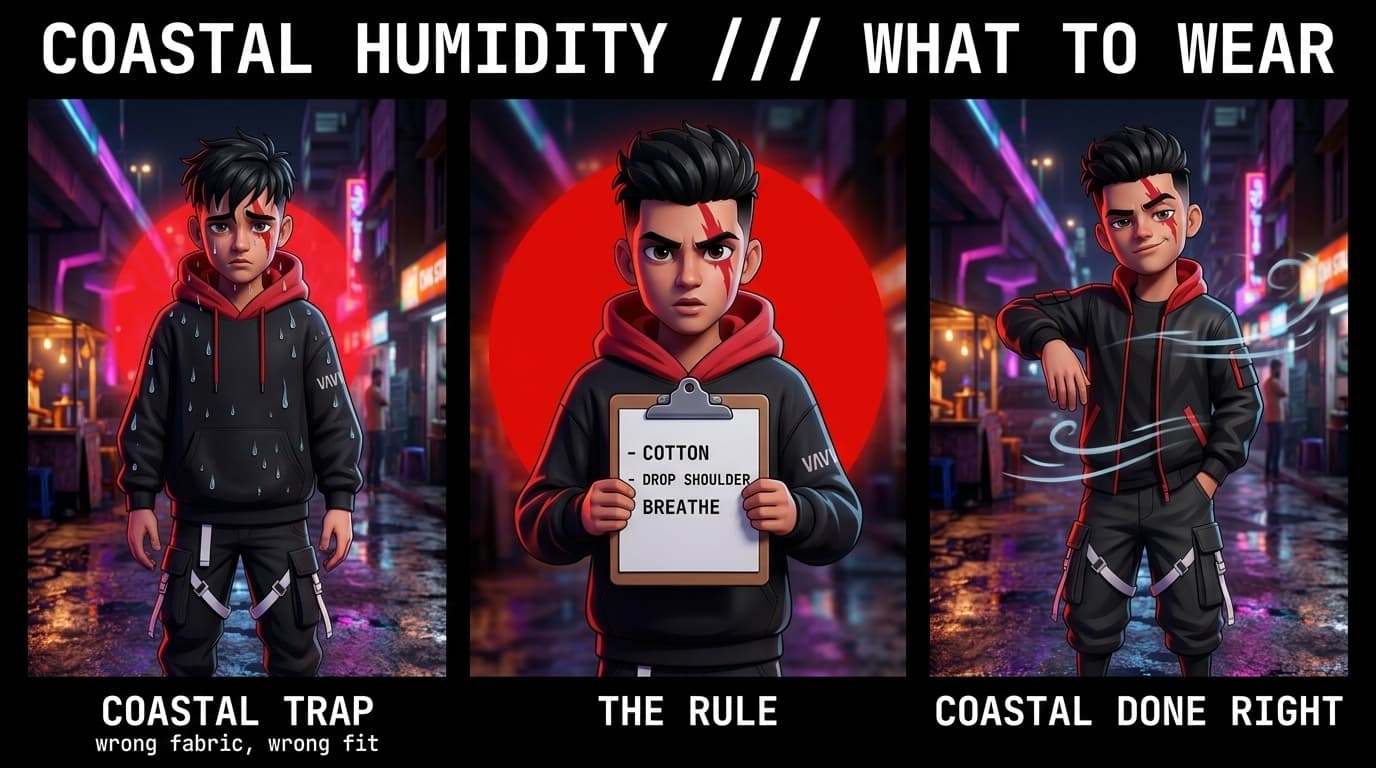 Streetwear Styling in Coastal Humidity — Surviving Mumbai, Chennai, and Kolkata in Style