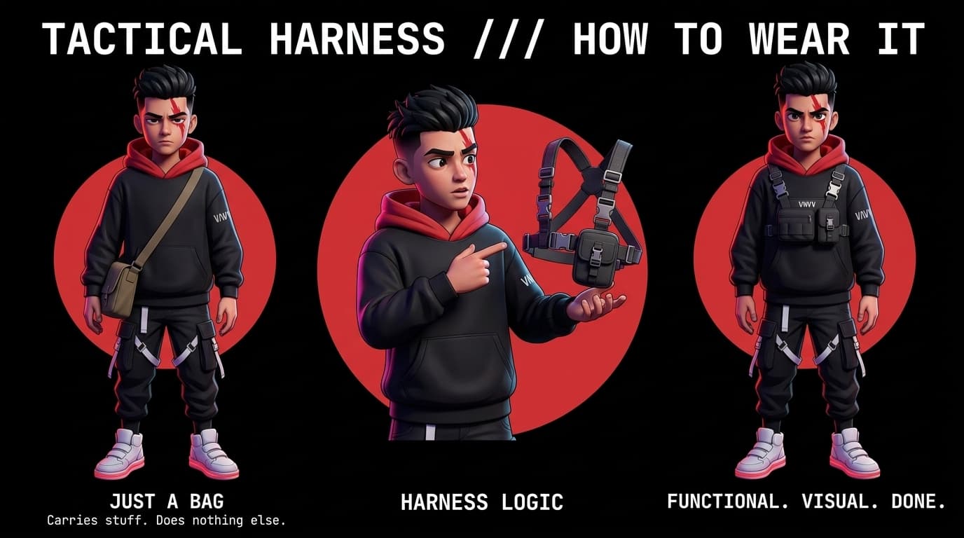 Styling Tactical Chest Harnesses and Utility Bags: Form meets Subculture Function
