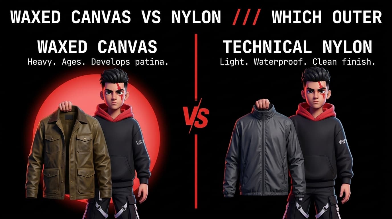 Waxed Canvas vs Technical Nylon: Weatherproofing in Urban Outerwear