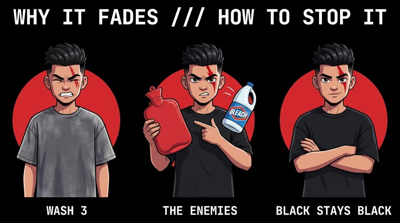 Why Your Black T-Shirts Fade After 3 Washes (And How to Stop It)